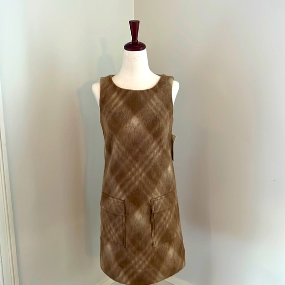 Shoshanna Plaid Pocket Wool Shift Dress size 0 - Picture 2 of 12